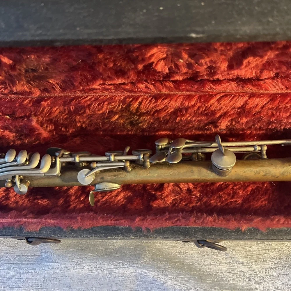 VINTAGE ELKHART INDIANA CAVALIER METAL CLARINET
